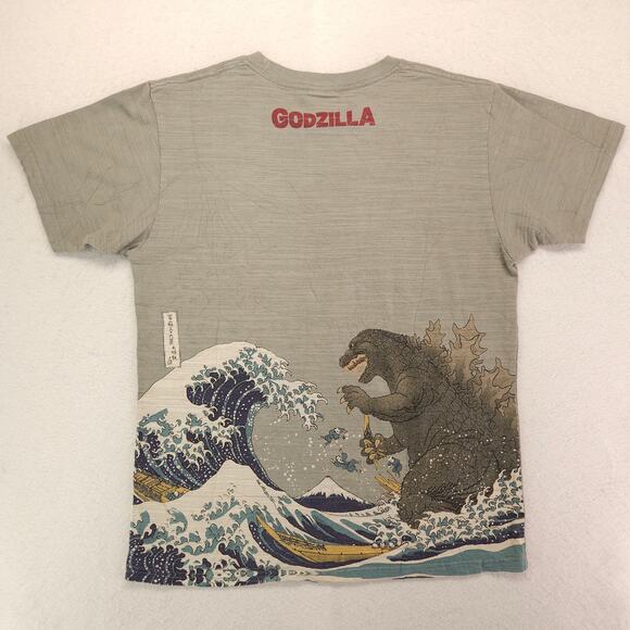 Godzilla Casual Short Sleeve Graphic T Shirt Adult Mens Size Large L Gray - Picture 9 of 9